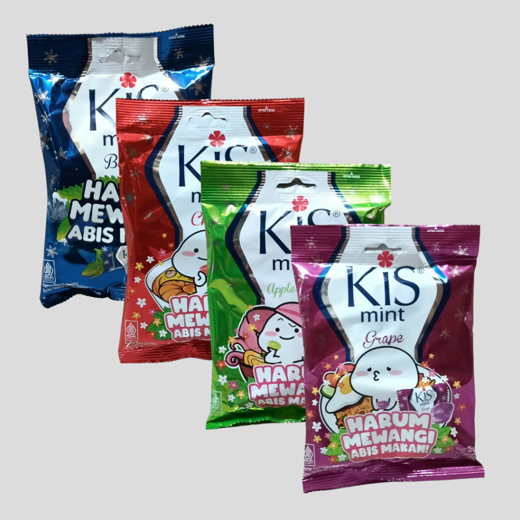 

Permen Kis Cherry, Apple Peach, Grape dan Barley Mint Sak (50 butir)