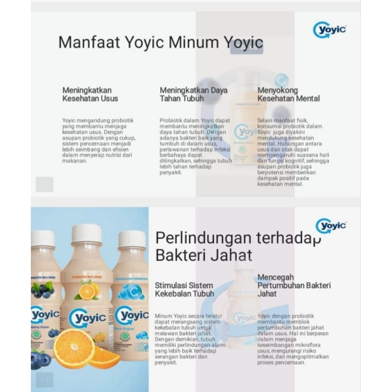 YOYIC MINUMAN SUSU FERMENTASI RASA ORIGINAL 130ML/6PCS
