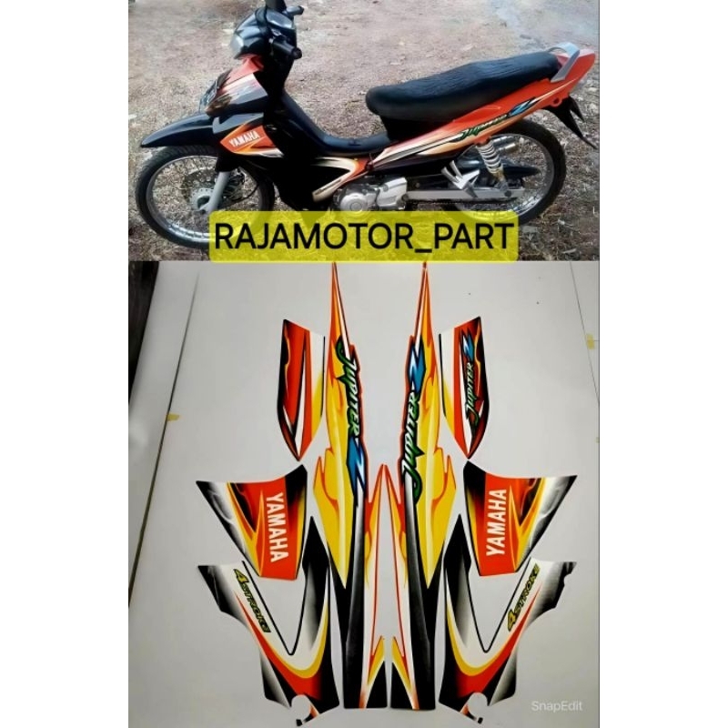 STRIPING STIKER YAMAHA JUPITER Z 2005 OREN KUNING STANDAR KUALITAS TERBAIK TERMURAH