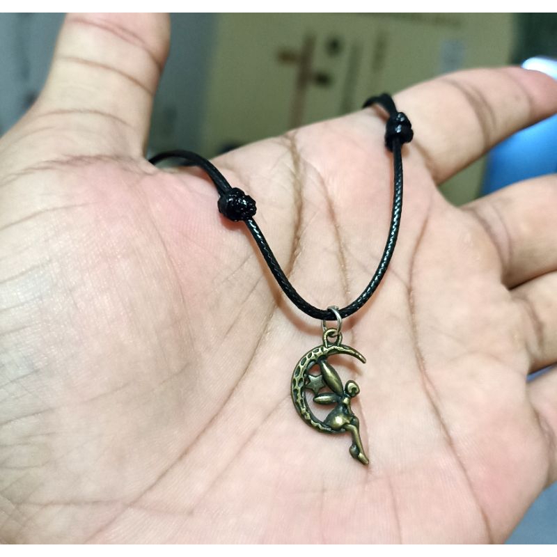 Kalung Tali Charm Peri Warna Bronze