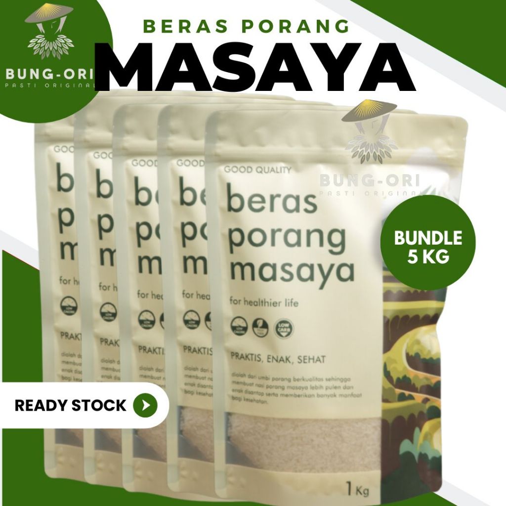 

PAKET BUNDLE 5 KG MASAYA BERAS PORANG - beras porang shirataki konjac diet health food