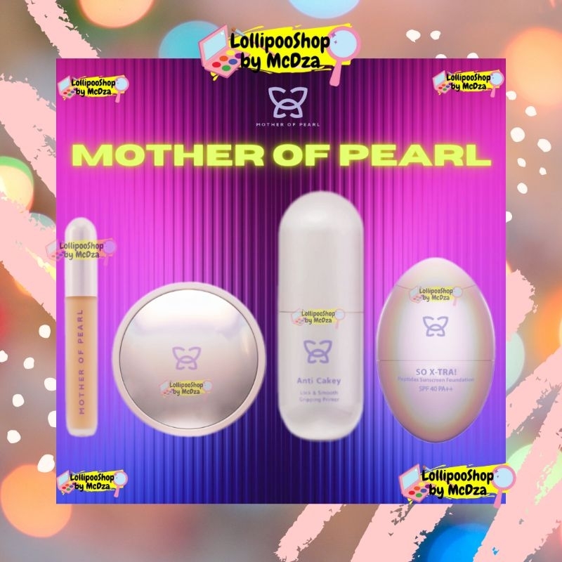 LollipooShop MOP BEAUTY LOOSE POWDER, PRIMER MOP, CONCEALER, FOUNDATION MOTHER OF PEARL BY TASYA