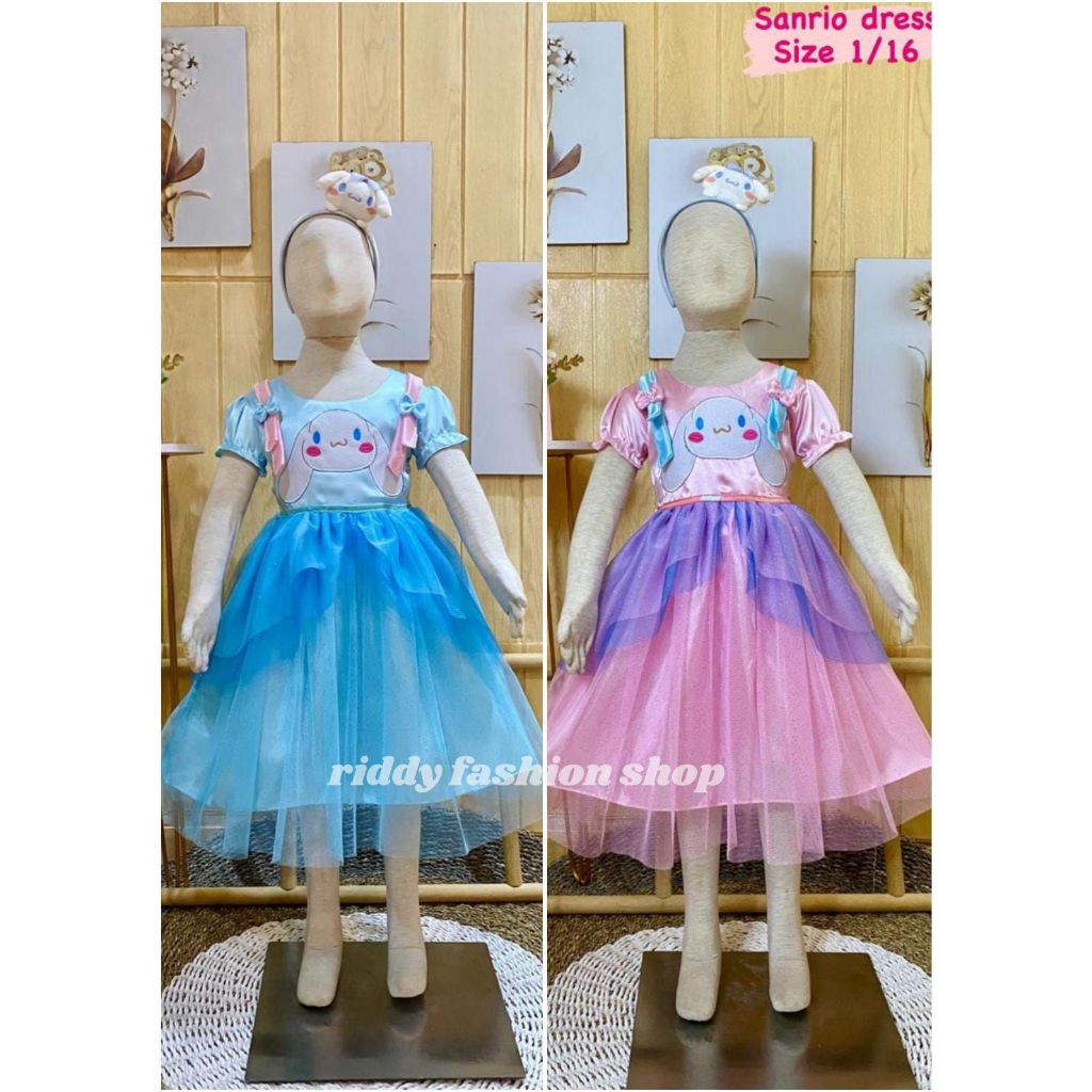 DRESS SUNRIO KUROMI PESTA ANAK PEREMPUAN USIA 3 - 8 TAHUN / BAJU DRESS ULTAH KARAKTER ANAK CEWEK VIR