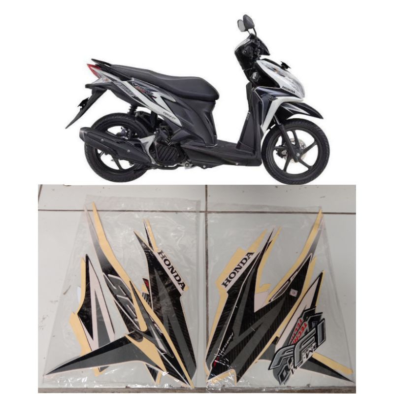 Stiker striping vario techon 125 2012 putih / Lis body vario 2012 putih