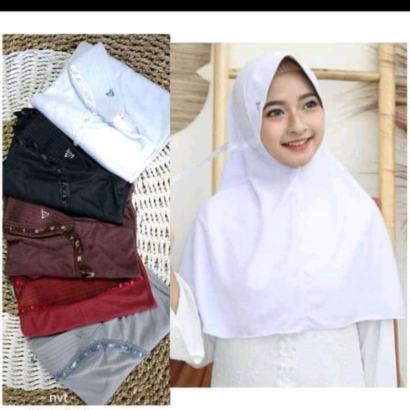 Jilbab sekolah Rabbani serut Atas