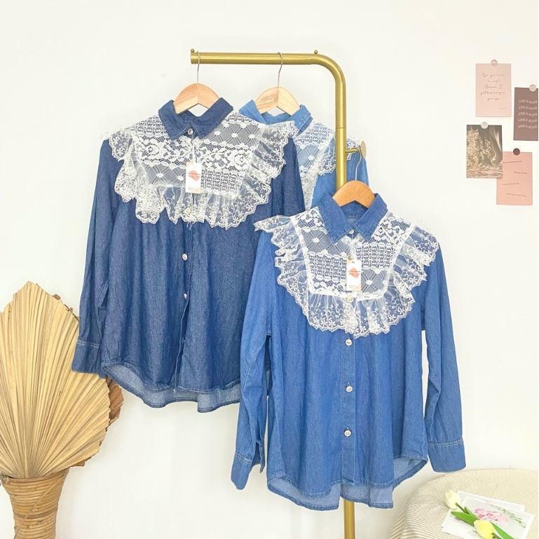 Kemeja Denim / Lace Shirt - Bella Denim Shirt