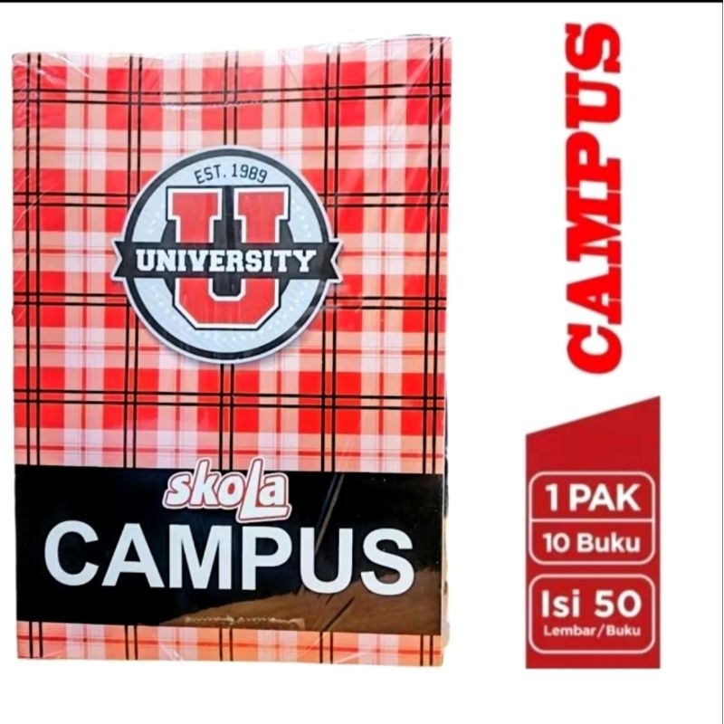 

BUKU TULIS PANJANG CAMPUS SKOLA BY SIDU ISI 50 LEMBAR (1 PACK 10 BUKU)