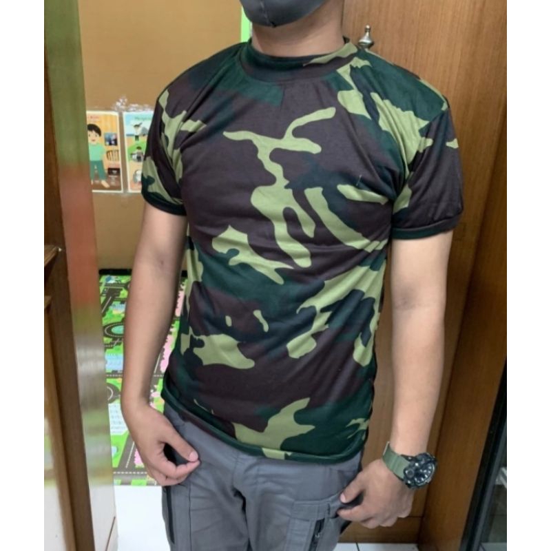 Kaos Loreng US Nato Pria terbaru Oblong Daleman Lengan pendek  Jumbo ,L XL XXL