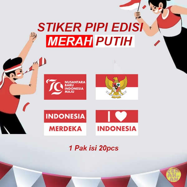 

(Isi 20) Sticker Pipi Bendera Merah Putih Dirgahayu 17 Agustus HUT Kemeredekaan RI