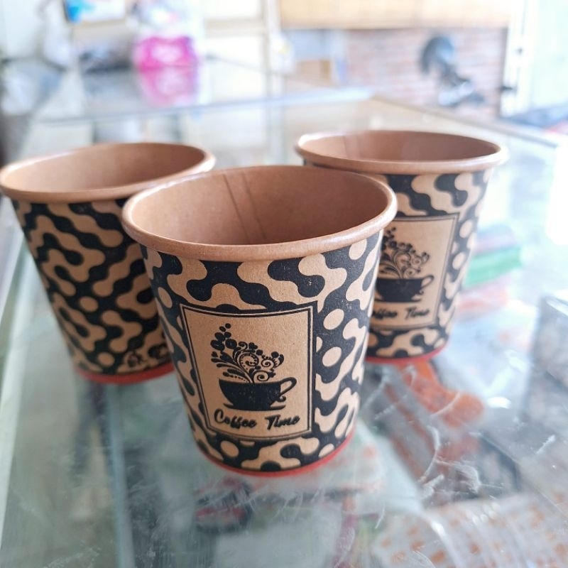 GELAS KOPI PAPER CUP GELAS KERTAS 6.5 OZ ISI 50