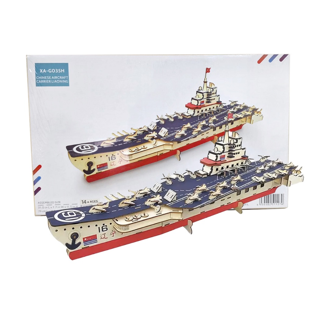 Puzzle 3 Dimensi Miniatur Kapal Ukuran Besar LIAONING AIRCRAFT XA-G035H