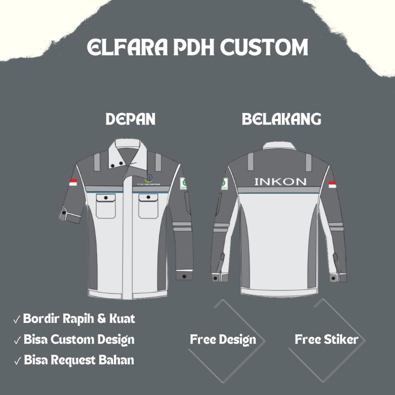 ELFARA PDH Custom | PDH Custom Murah | Kemeja PDH Custom | by ELFARA