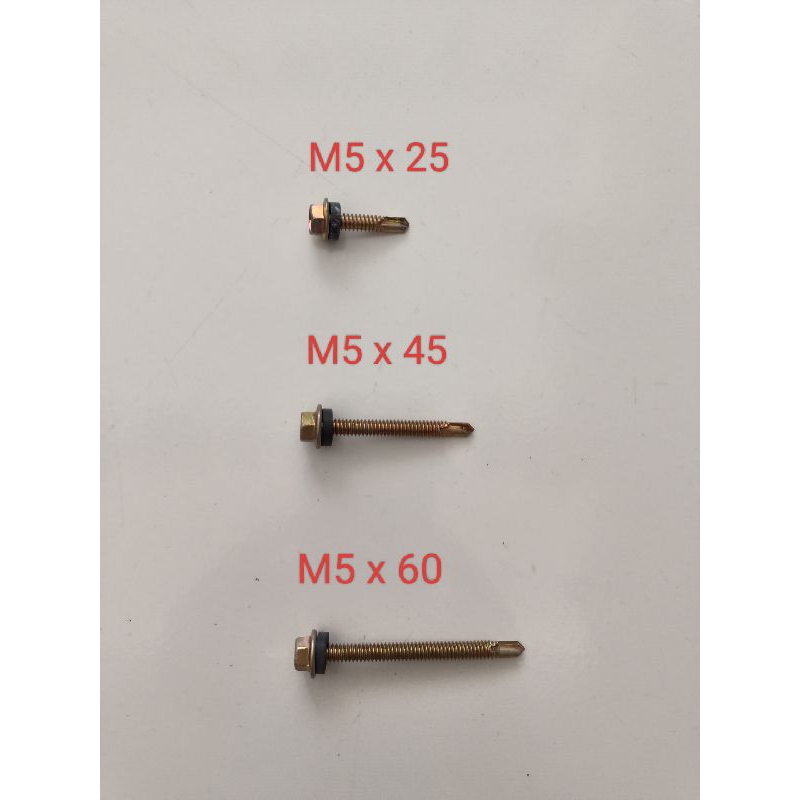 Sekrup Skrup Drilling Roofing Moon Lion M5 Kuning Baut Baja Ringan
