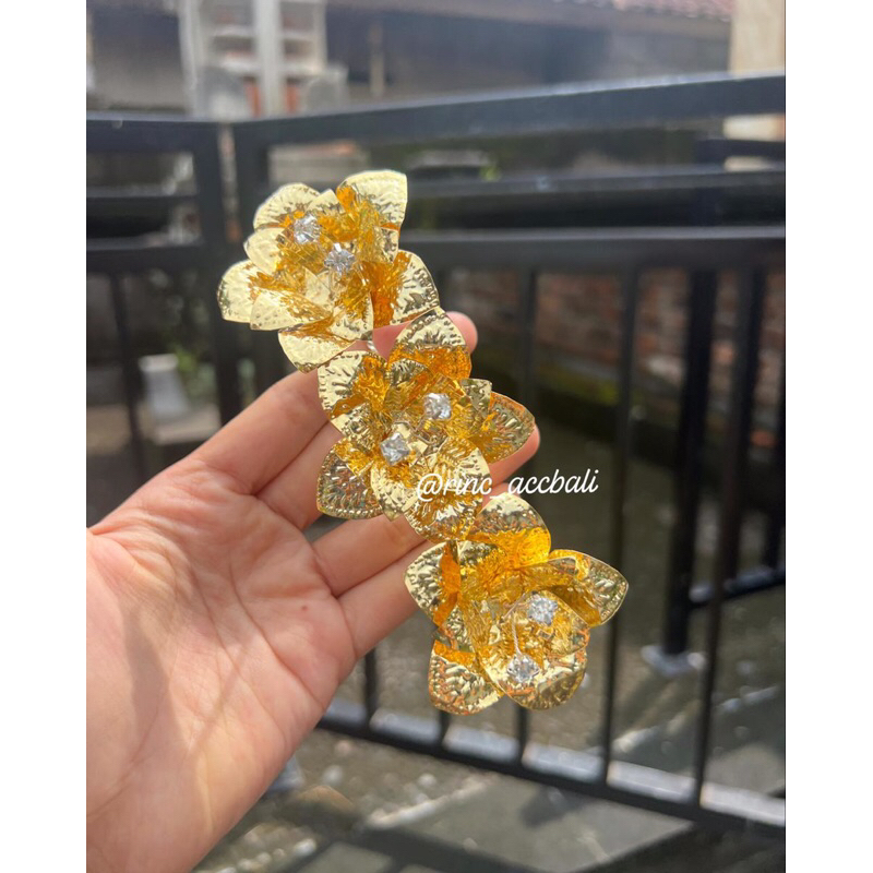 Semanggi Kapu Permata Emas 24 karat Premium / include box cantik / bunga sanggul / cucuk emas / sema