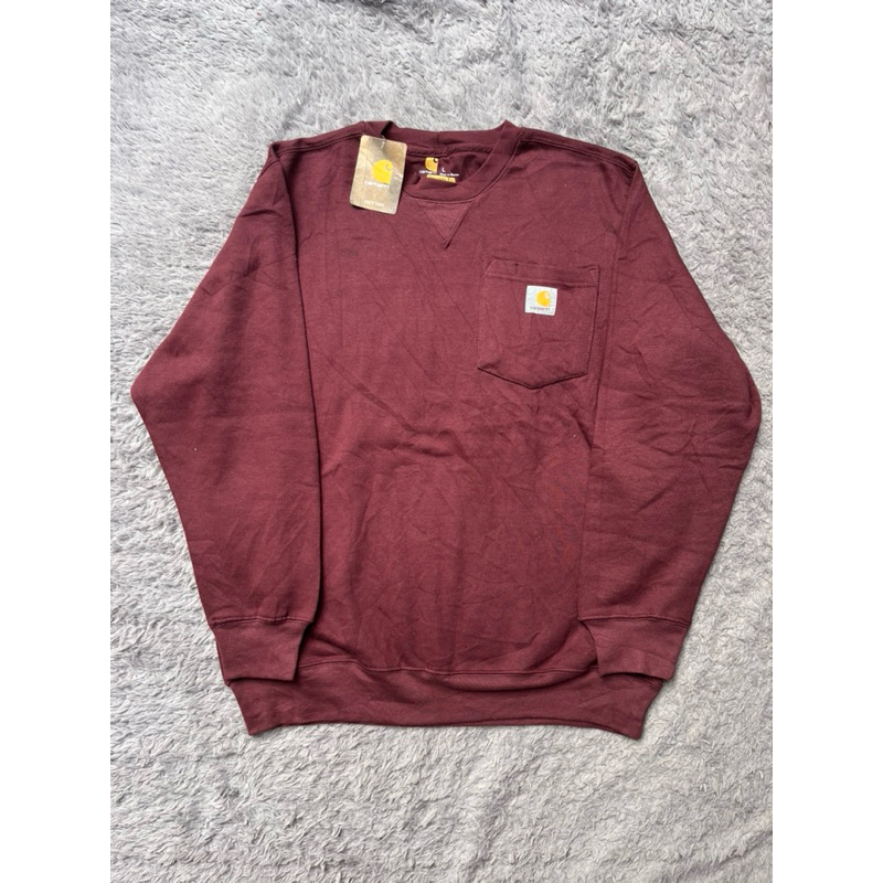 Carhartt Crewneck Pocket Sweatshirt Burgundy
