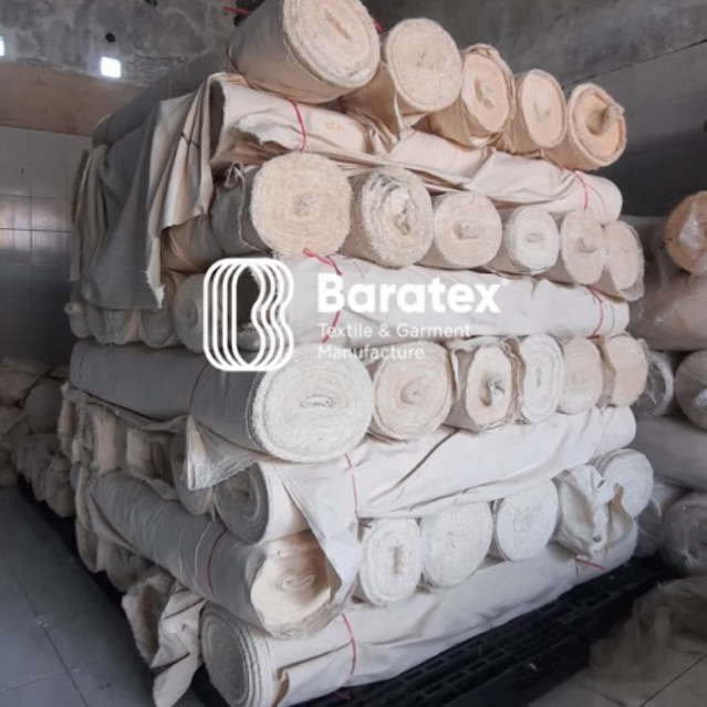 BARATEX - Kanvas Twill Greige 10 oz per 1 meter - Kanvas Twill natural - Kain Blacu
