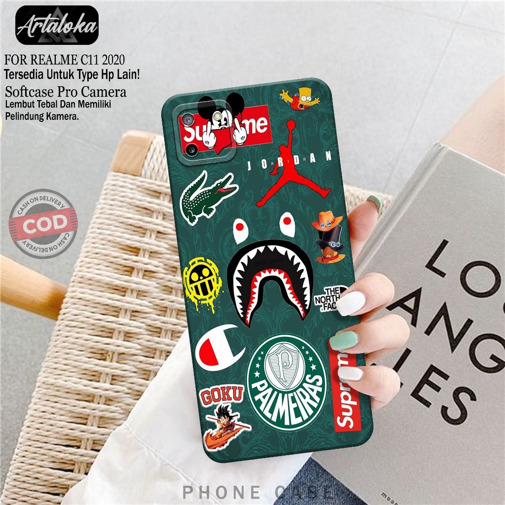 Softcase Hp Realme C11 2020 Fashion Case Branded Case Realme C11 2020 Silikon TPU Pro Camera Casing 