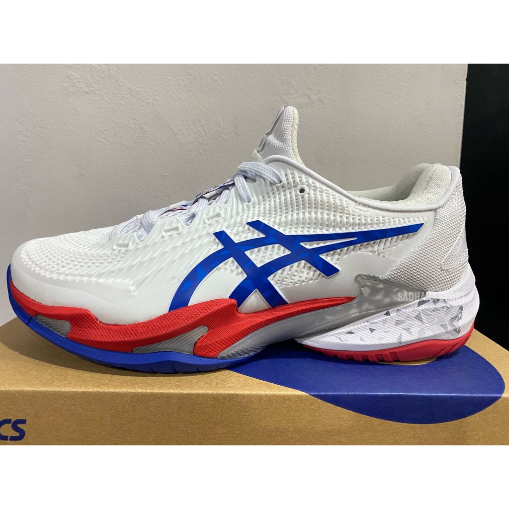 Sepatu Tenis ASICS COURT FF 3 Novak White/Asics Blue