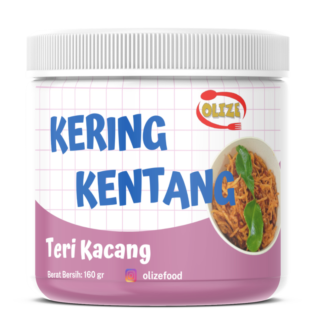 

Kering Kentang Mustofa Teri Kacang OLIZE 160gr Termurah Terenak Homemade Gurih Cemilan Snack Lauk