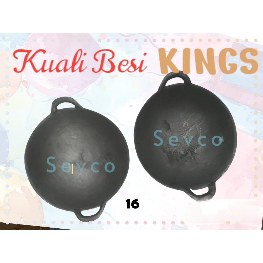 Kuali Wajan Penggorengan Belanga Besi KINGS 16 / Kuali Baja Besi Kuat Bagus KINGS