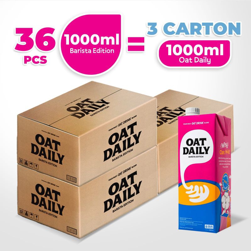 

OAT DAILY Barista Edition 3 Carton @36L Oat Milk
