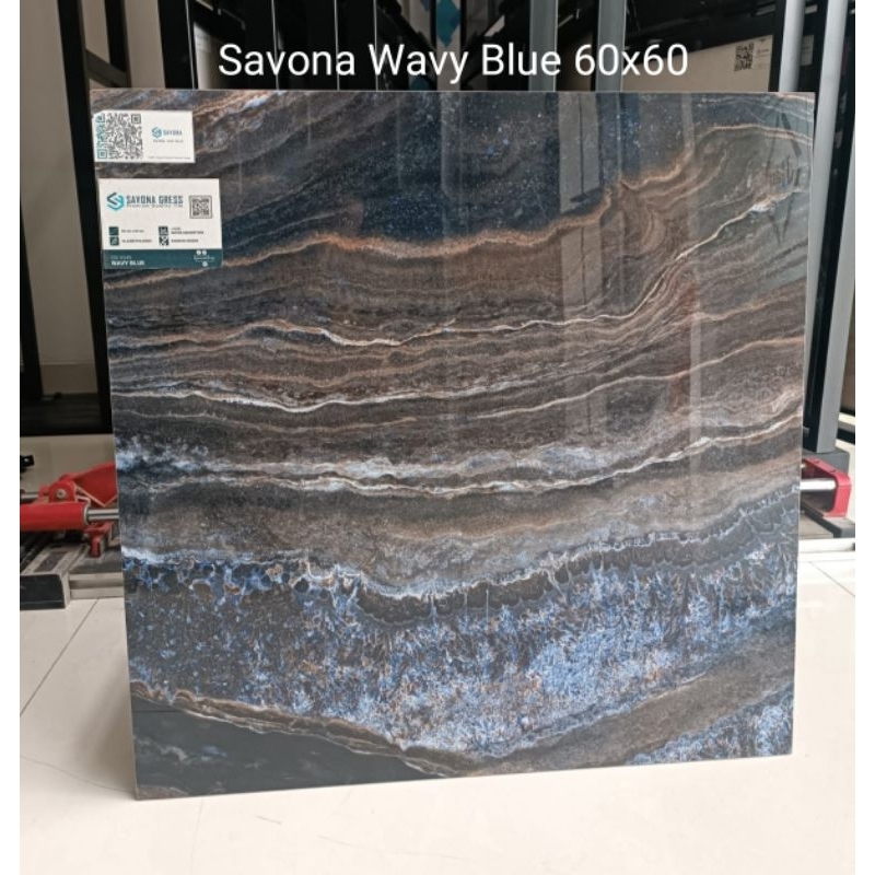 Granit Lantai Savona Ukuran 60x60 (Glossy) Polish Biru Galaxy