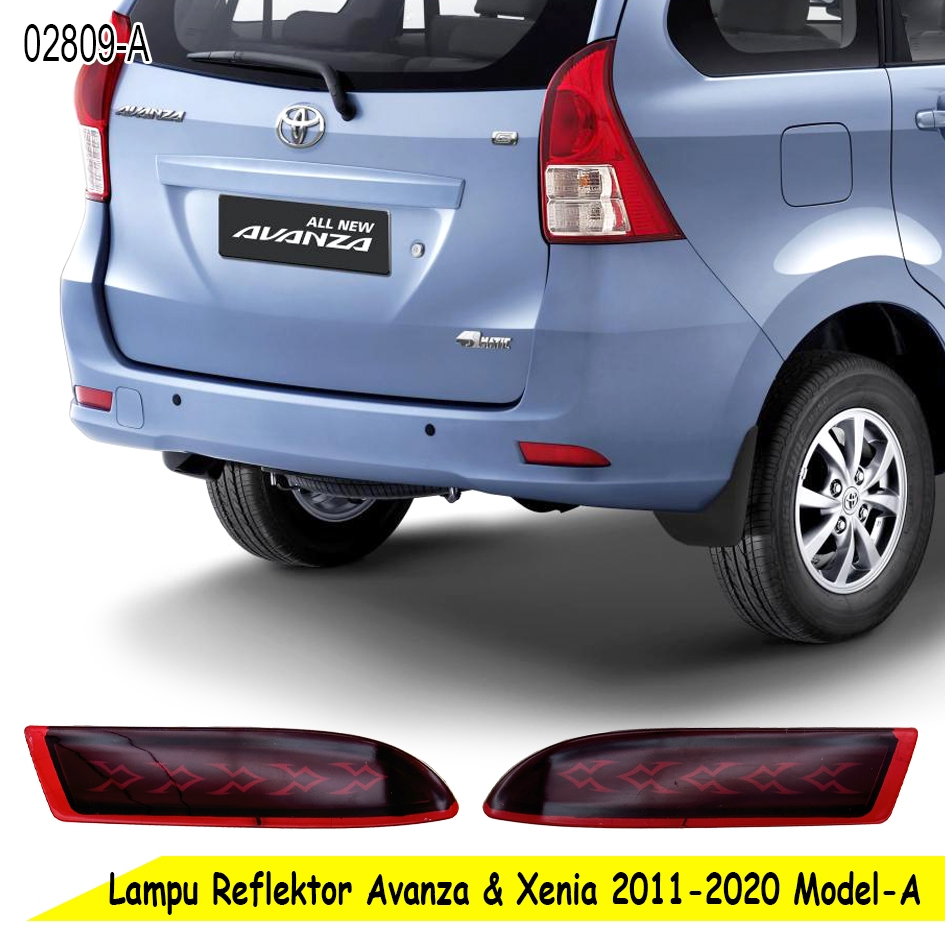 Reflektor Lampu Toyota Avanza Daihatsu Xenia 2011-2020 Smoke LED Reflector