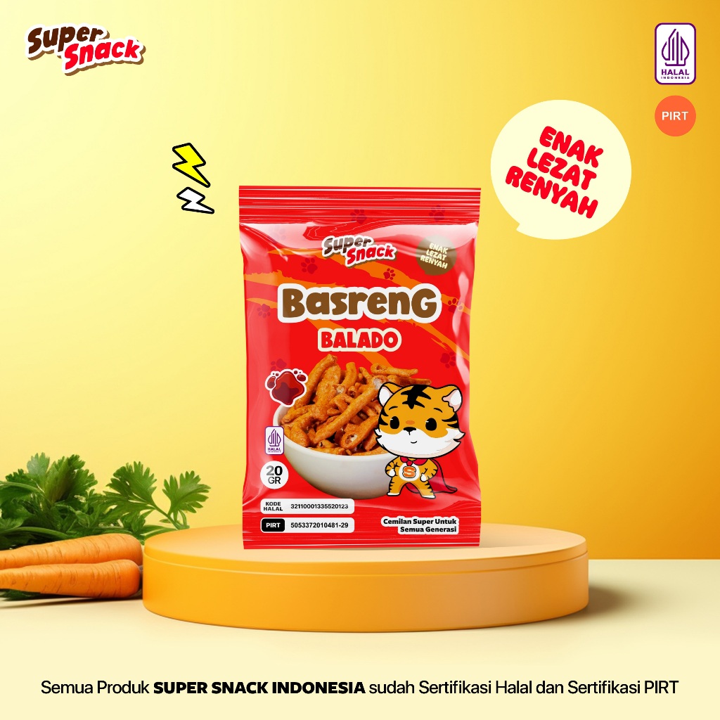 

SUPER SNACK Basreng Rasa Balado 20gr Cemilan