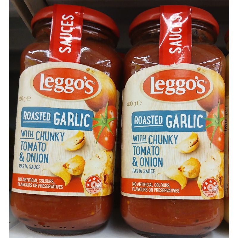 

Leggo's Roasted Garlic With Chunky Tomato & Onion Pasta Sauce 500g - HM