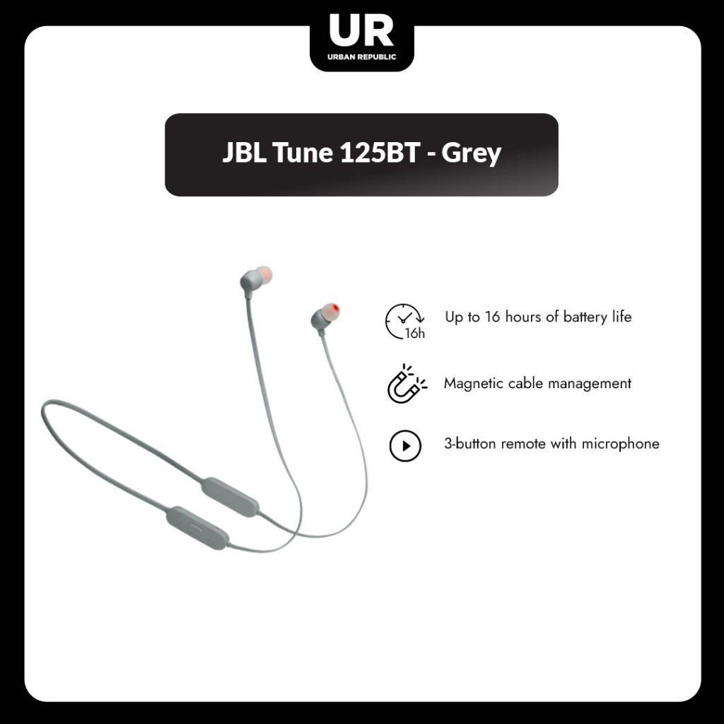JBL Tune 125BT Headset Nirkabel In-Ear - Berbagai Warna