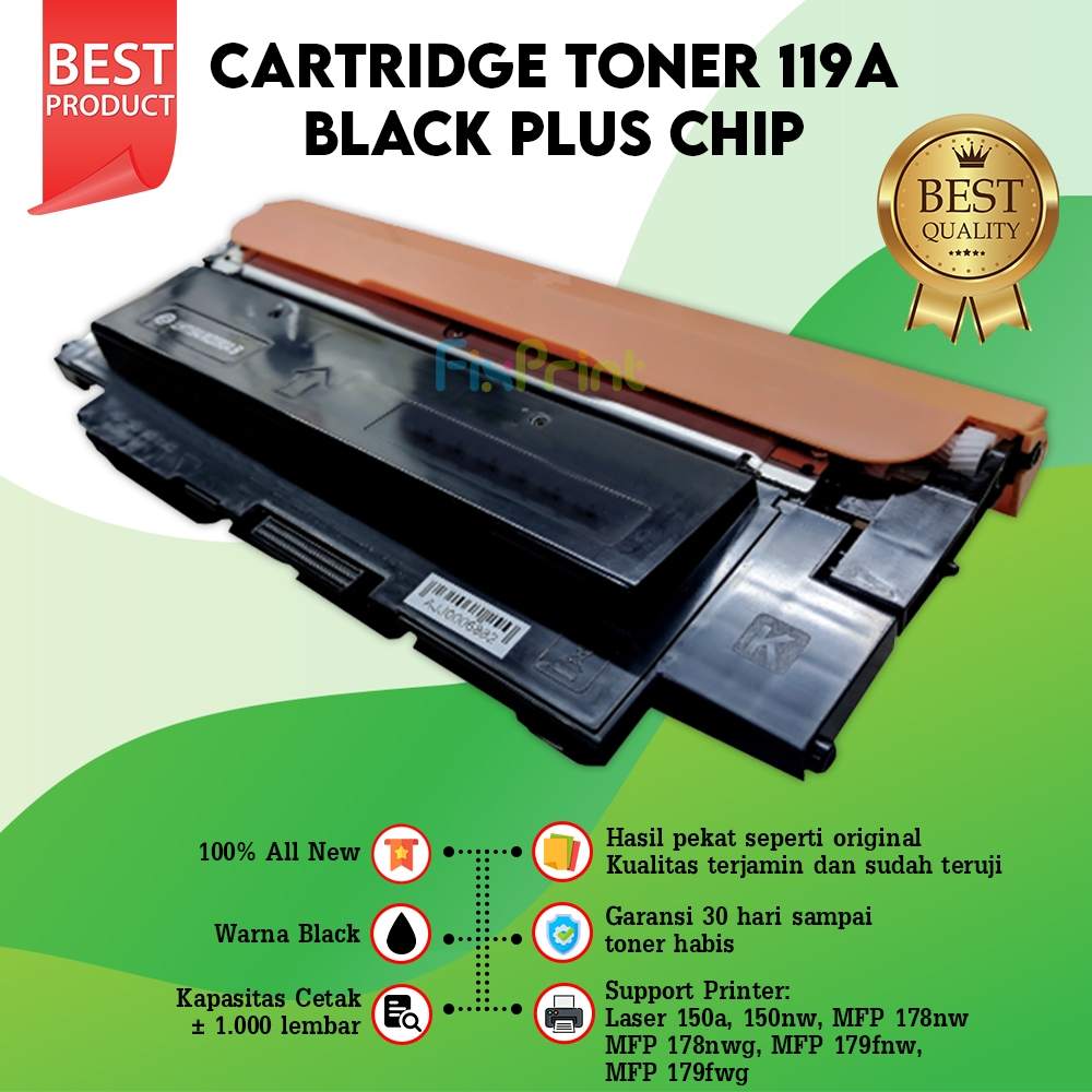 Cartridge Toner Compatible 119A W2090A Black+Chip Murah