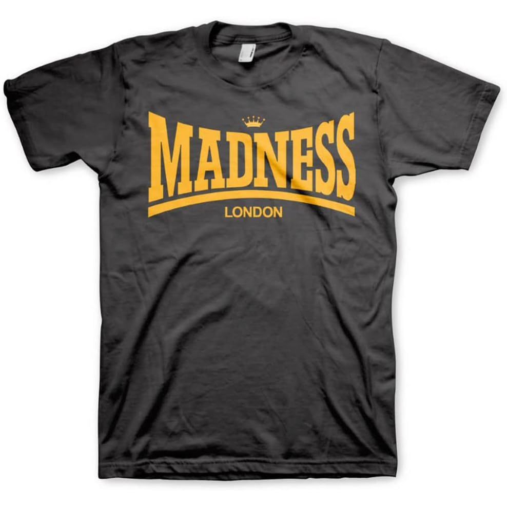 Baju Dewasa Madness Men's Madsdale Gold Print T-Shirt Black Officially Licensed Merchandise Fashion 