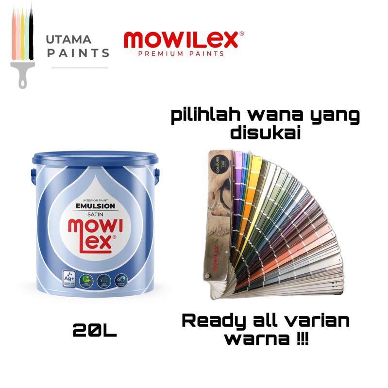 Cat Tembok Interior Mowilex Emulsion Satin 20L