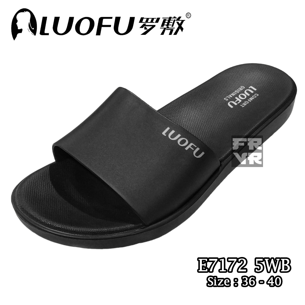LUOFU Sendal Slip-On Wanita Kokop New Solid Colour E-7172S
