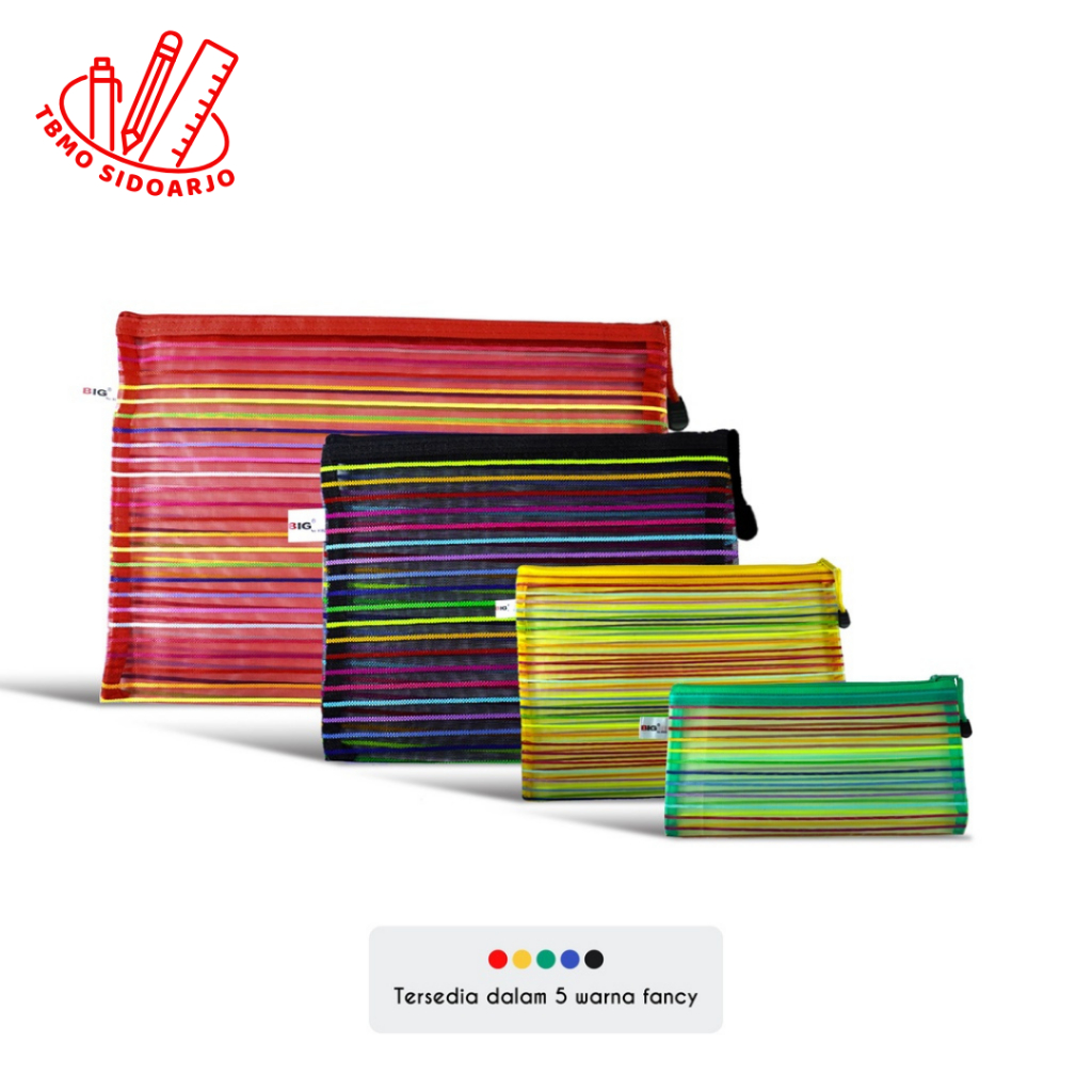 TBMO Pocket File BIG Pocket File Zipper Folder File Jaring 9002 A6 A5 A4 F4 Per Pcs