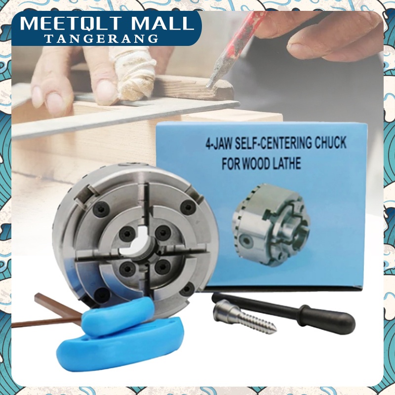 Chuck Bubut 4 Jaw-Chuck Kepala Mesin Bubut 4 Inch