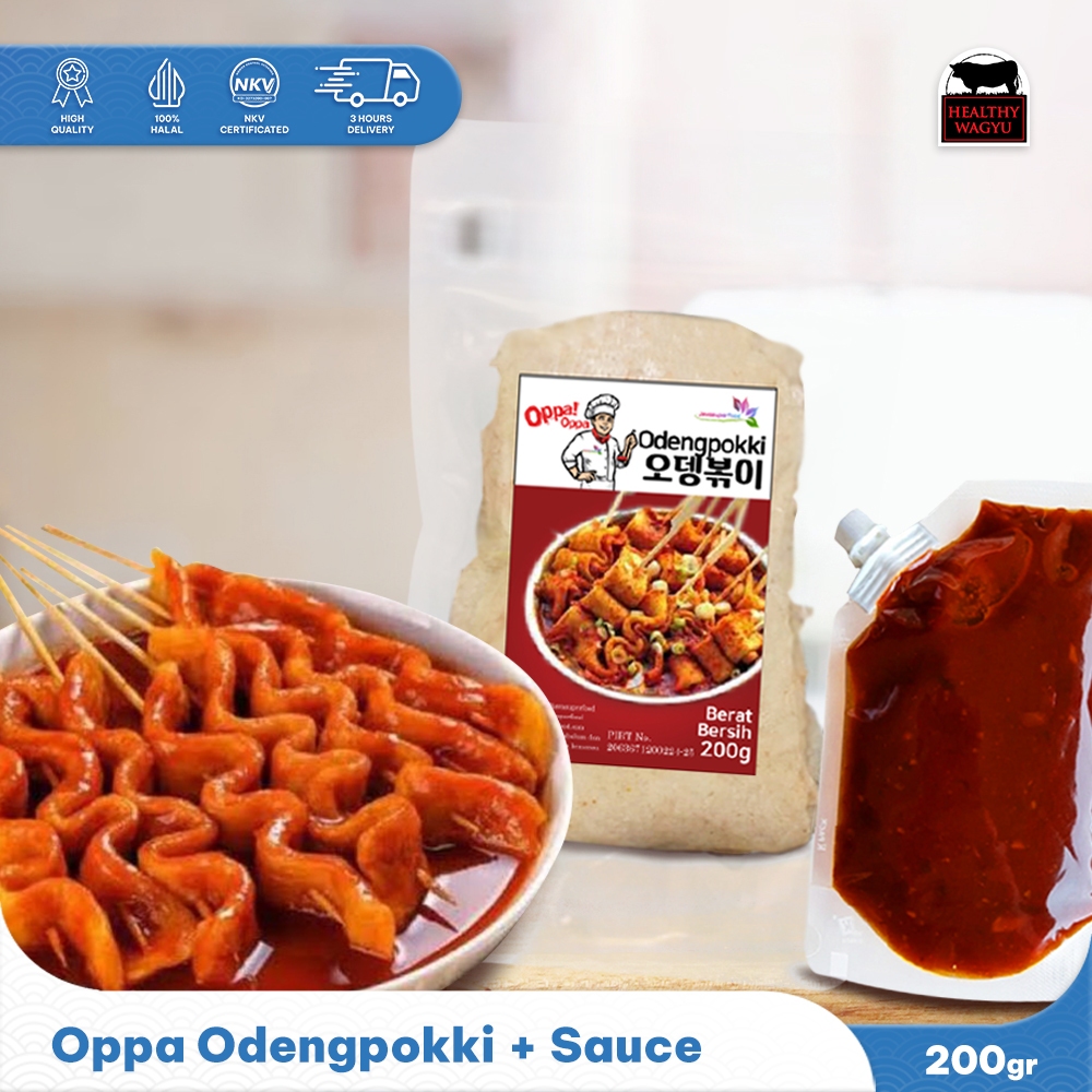 

Oppa Odengpokki Odeng Korean Fish Cake 200gr dengan Saus Tokpoki Healthy Wagyu
