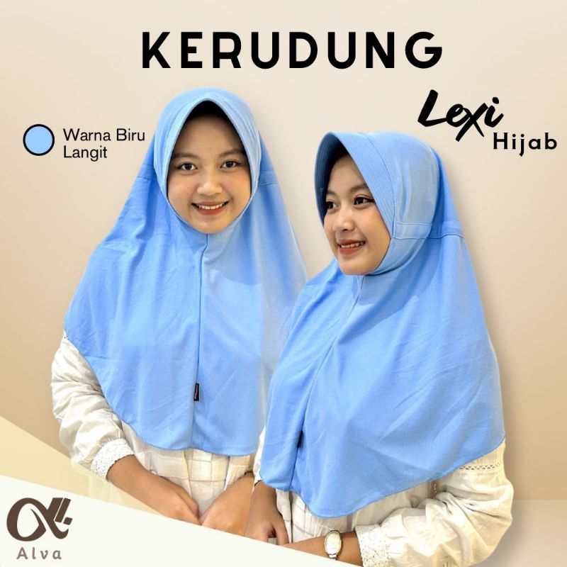PROMO Jilbab Sekolah TK SD SMP SMA Bergo Serut Instan Putih Hitam Cokelat Abu Biru Hijau Merah Kerud
