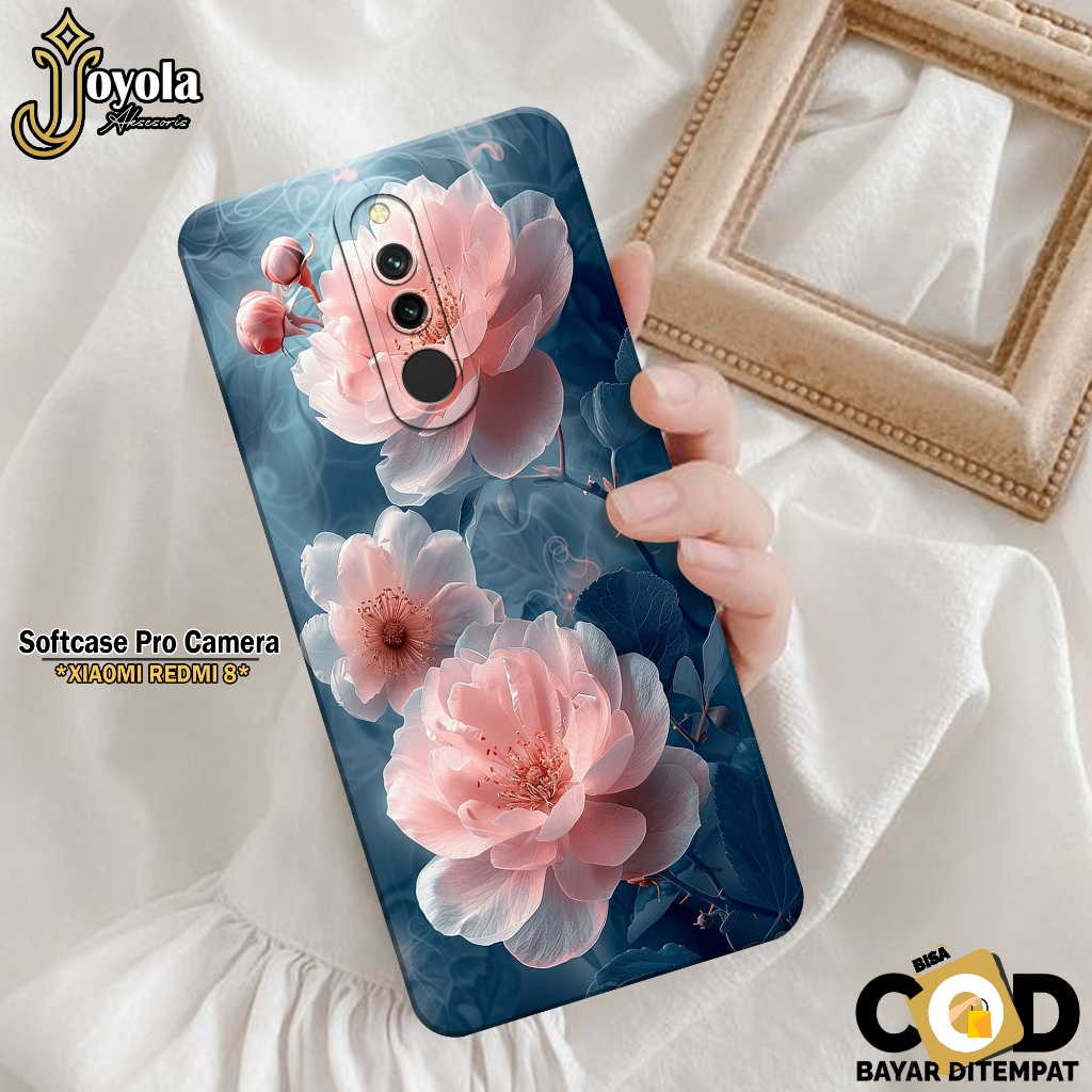 JOYOLA Case XIAOMI REDMI 8 - Fahion Case Bunga - Softcase XIAOMI REDMI 8 - Pro Camera - Casing XIAOM