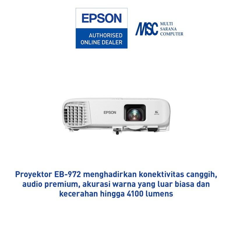 EPSON Projector EB-972 EB972 EB 972 Proyektor XGA 4.100 Lumens
