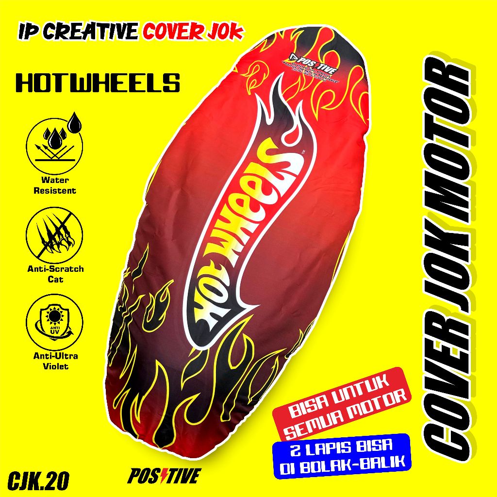 Sarung Cover Jok Motor MotifHotWheels  HotWheels untuk Vario, Scoopy, Beat, Mio, Soul GT, Xeon JP-20
