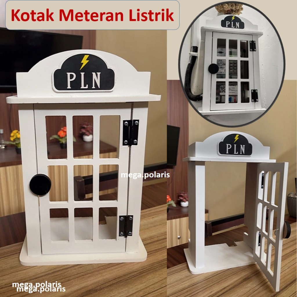 Kotak Token Listrik PLN Pelindung Meteran Pulsa Warna Putih