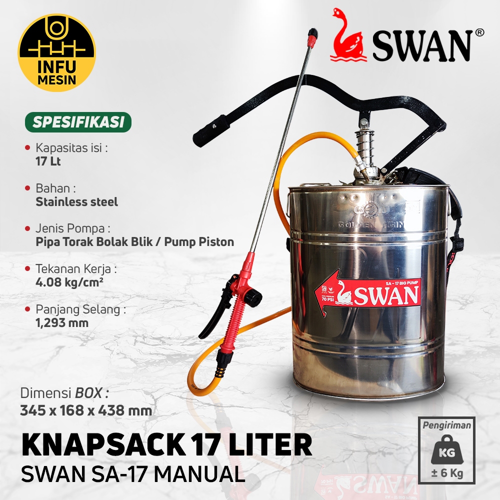 SWAN SA-17 KNAPSACK SPRAYER 17 LITER