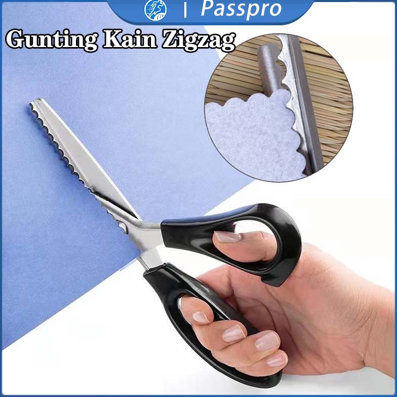 

Gunting Gelombang Kain Gunting Gerigi Kain Gunting Bahan Kain Zigzag Stainless Steal 9 KODE V3O5