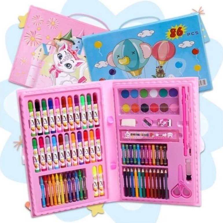 

7gr T897 Crayon Set Isi 86 Pcs Pensil Warna Krayon Cat Warna Colouring Spidol KODE U2U6
