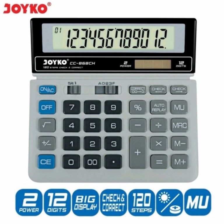 

Kalkulator JOYKO CC 868CH Calculator Check Correct Cek Ulang 868 CH KODE Q2Z1