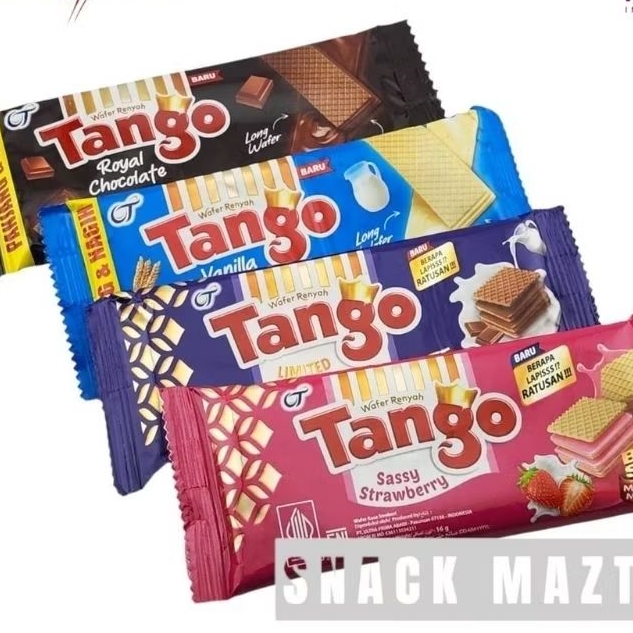 

ECER TANGO WAFER RASA COKLAT | VANILA | MILKY | STROBERY NETTO 16 GR