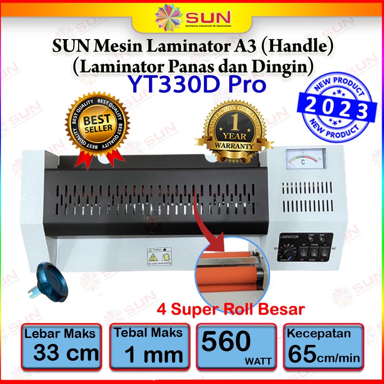 

Mesin Laminating Laminasi A3 32mm Laminator 33D Pro32D Handle A2 46 cm GKT KODE V9V7