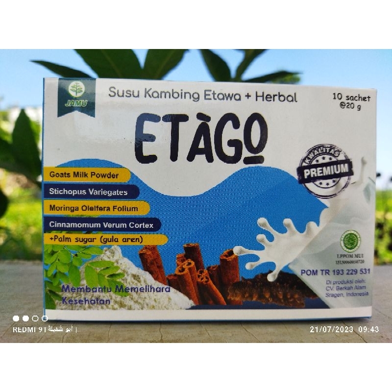 

Etago sachet Susu kambing etawa