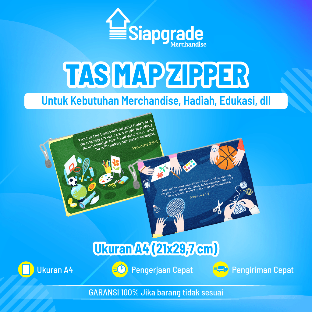 

TAS MAP ZIPPER - TAS MAP RESLETING - SOUVENIR - CUSTOM SABLON - A4 - TAS MAP SEKOLAH